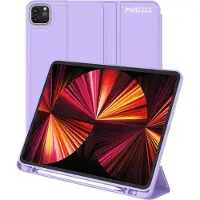 Phreeze Hoes geschikt voor iPad Pro 11 inch 2024 (7e generatie) - Hoes geschikt voor iPad Pro met Pencil Vak - Draaibare Tri Fold Hoesje geschikt voor iPad Pro 7 11-inch met M4 Chip Case - Donker Blauw