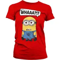 Minions Dames Tshirt -L- Whaaa?!? Rood