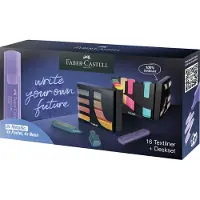 Faber Castell tekstmarkers - Deskset - 16 kleuren - 4 neon, 4 pastel en 8 metallic kleuren - FC-254603