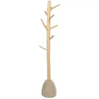 Bazar Bizar Kapstok Concrete | hout naturel 25x25x150 cm staande kapstokken | NADUVI