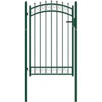 vidaXL Poort met speerpunten 100x150 cm staal groen