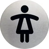 Durable picto Pictogram Damestoilet Zelfklevend RVS (Roestvrij staal) 8,3 x 8,3 cm