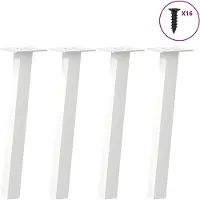 vidaXL Salontafelpoten 4 st 30 cm staal wit