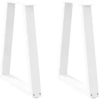 vidaXL Eettafelpoten 2 st V-vormig 50x(72-73,3) cm staal wit