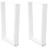 vidaXL Eettafelpoten 2 st V-vormig 60x(72-73,3) cm staal wit
