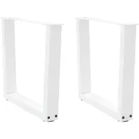 vidaXL Salontafelpoten 2 st V-vormig 50x(42-43,3) cm staal wit