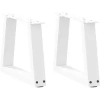 vidaXL Salontafelpoten 2 st V-vormig 40x(30-31,3) cm staal wit