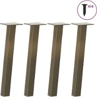 vidaXL Salontafelpoten 4 st 30 cm staal naturel