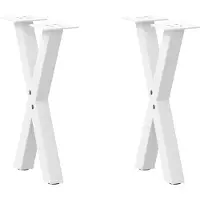 vidaXL Salontafelpoten 2 st X-vormig 38x(42-43) cm staal wit