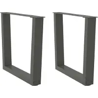 vidaXL Salontafelpoten 2 st V-vormig 60x(42-43,3) cm staal antraciet