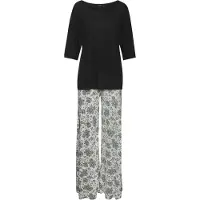 Vivance Pyjama 'Dreams' zwart / offwhite