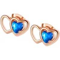 Victoria Hyde Oorbellen saffier / donkerblauw / rose-goud