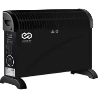 Brixy Elektrische Convectorkachel - Turbo Functie en Ventilator - 750 / 1500 / 2000W - Verstelbare Thermostaat - Radiatorkachel - Oververhittingsbeveiliging - 35m² - Zwart