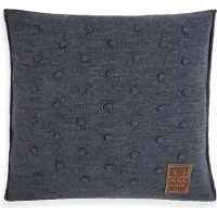 Knit Factory Noa Sierkussen - Antraciet - 50x50 cm - Kussenhoes inclusief kussenvulling