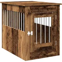 vidaXL Hondenbench 55x80x68 cm bewerkt hout oud houtkleurig
