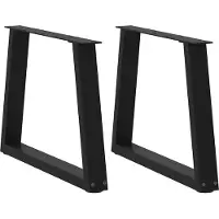 vidaXL Salontafelpoten 2 st V-vormig 60x(42-43,3) cm staal zwart