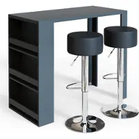 Vicco Bartafel set – 57 x 117 cm met 2 barkrukken Antraciet