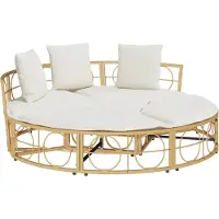 vidaXL Loungebed voor buiten zonder luifel poly rattan