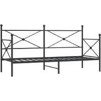vidaXL Slaapbank zonder matras 90x200 cm staal zwart