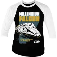 Hybris Star Wars Raglan top -XL- Solo - Millennium Falcon Going The Distance Zwart/Wit