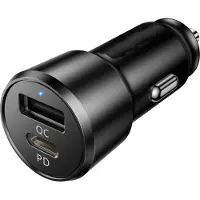 Phreeze Usb Lader Auto 2 Poorten - Usb C & usb A - Autolader usb - 12V usb Stekker - Power Delivery - Quick Charge - Usb Stekker Auto