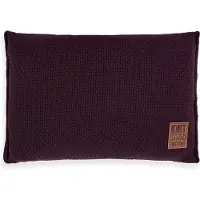 Knit Factory Jesse Sierkussen - Rechthoekig kussen - Kussen woonkamer - Bank kussen - Decoratie kussen - Aubergine - 60x40 cm - Kussenhoes inclusief kussenvulling