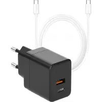 Phreeze Dual usb C Snellader Set - Usb-C naar usb-C Kabel 3 Meter - 35w - Geschikt voor S24,S23, S22, S21, S20 series en A73, A53, A13, A23 series - Power Delivery & PPS Fast Charging