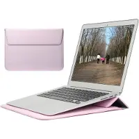 Phreeze 2-in-1 Laptopsleeve 13 tot 13,3 inch - Roze - Vegan Leer - Laptophoes Dames - Laptop Tas Sleeve met Standaard
