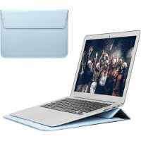Phreeze 2-in-1 Laptopsleeve 13 tot 13,3 inch - Blauw - Vegan Leer - Laptophoes Dames - Laptop Tas Sleeve met Standaard