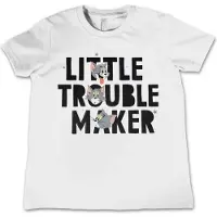 Hybris Tom And Jerry Kinder Tshirt -Kids tm 12 jaar- Tom - Little Trouble Maker Wit