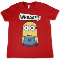 Hybris Minions Kinder Tshirt -Kids tm 8 jaar- Whaaa?!? Rood