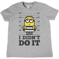 Minions Kinder Tshirt -Kids tm 8 jaar- I Didn't Do It Grijs