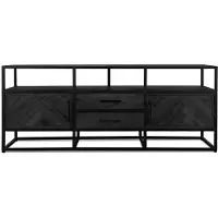 Benoa Jax 2 Door 2 Drawer TV Cabinet Black 150 cm (Zwart, 150x60x45cm)