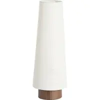Light & Living Tafellamp Wit Howie Met Donker Hout Ø 19cm