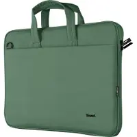 Trust Bologna - Laptoptas 16 inch - Gevoerd Laptopvak - Schouderband - Groen