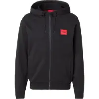 HUGO Sweatvest 'Daple' rood / zwart