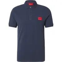 HUGO Shirt 'Dereso' nachtblauw / rood