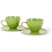Urban Nature Culture Koffie- en Theeset Good Morning Evergreen Sprig (Set van 4)
