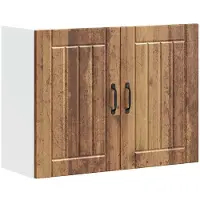 vidaXL Keukenbovenkast Lucca bewerkt hout oud houtkleurig