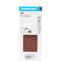Silverline Schuurvellen - Aluminiumoxide - Korrel 60 - 95 x 230 mm - 10 stuks