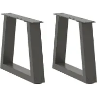 vidaXL Salontafelpoten 2 st V-vormig 40x(30-31,3) cm staal antraciet