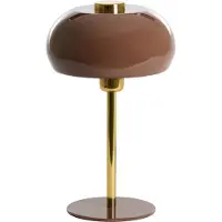 Light & Living Tafellamp Surin Ø 22cm - glans donker bruin met goud