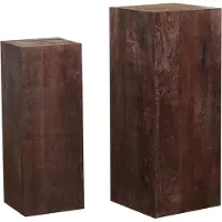 Ptmd bloemenzuil kyro - 35x35x90cm set van 2