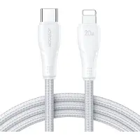 JOYROOM 20W Nylon oplaadkabel 2m Snellader - USB-C naar Lightning - Wit