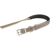 Ferplast Daytona Deluxe Halsband / Hondenhalsband - Zachte voering - Bruin - Reflecterend - L - Breedte: 2,5 cm - Nekomtrek: 45 - 53 cm (GELIEVE ALVORENS BESTELLEN OPMETEN)