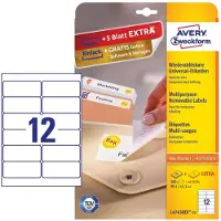 Avery Zweckform universele etiketten, 100 etiketten, 99,1 x 42,3 mm, verwijderbaar