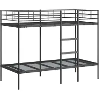 vidaXL Stapelbed zonder matras, zwart, 90x190 cm, staal
