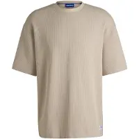 HUGO Shirt 'Nuwaffle' beige