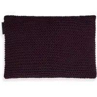 Knit Factory Vinz Sierkussen - Rechthoekig kussen - Kussen woonkamer - Bank kussen - Decoratie kussen - Aubergine - 60x40 cm - Kussenhoes inclusief kussenvulling
