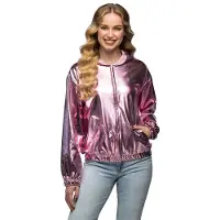 Coppens Jasje Rave metallic roze - nvt - Festival kleding | Maat M-l |